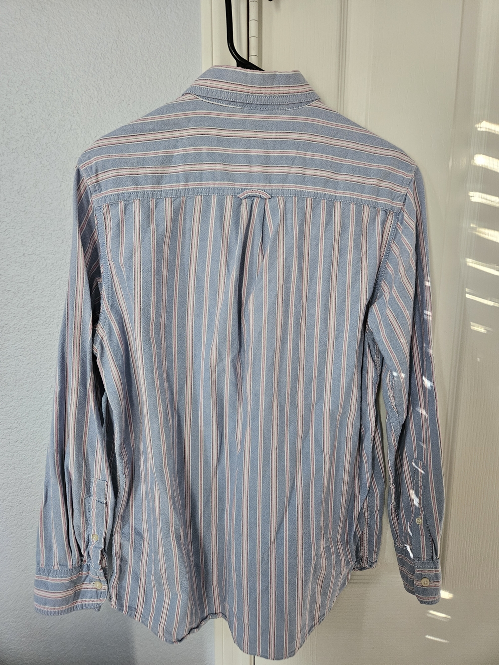 Chaps Womens Blue and Pink Stripe Button-Down Shirt 100% Cotton - Picture 7 of 16